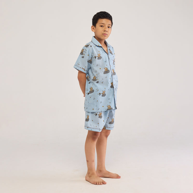 Starry Night Shorts Set For Kids