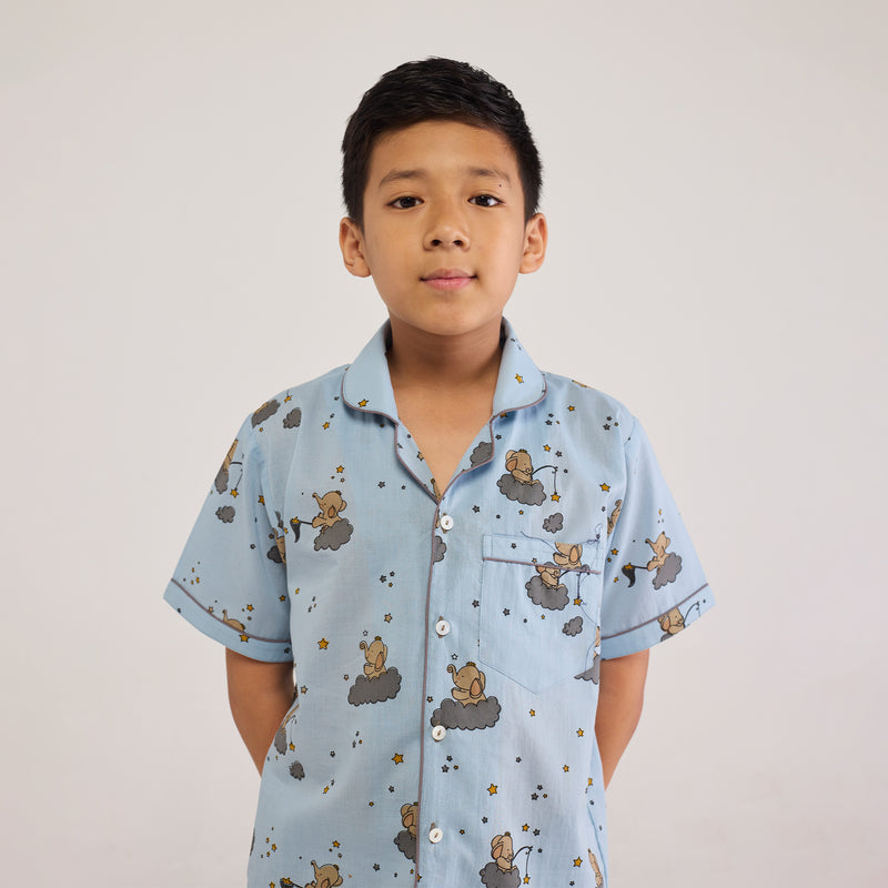 Starry Night Shorts Set For Kids