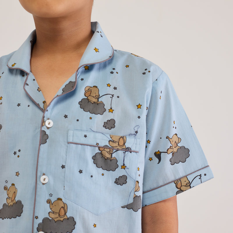 Starry Night Shorts Set For Kids