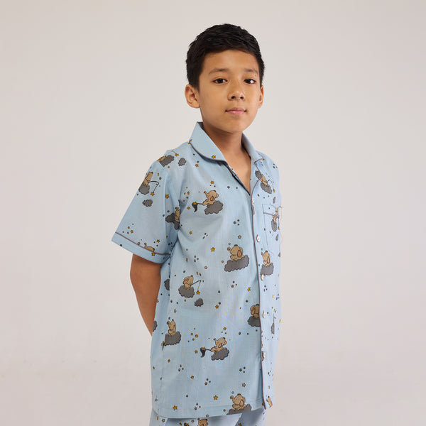 Starry Night Shorts Set For Kids