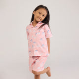Celestial Pink Organic Shorts Set For Kids