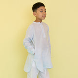 Zaki Linen Kurta - Sky