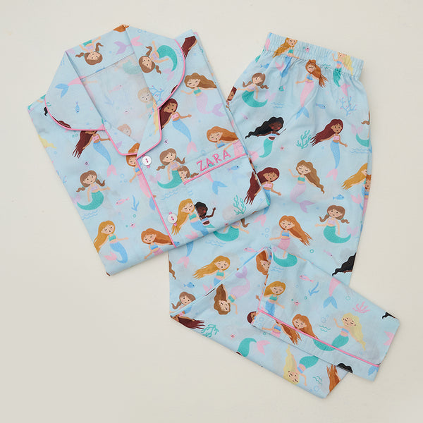 Mermaids Pima Pajama Set For Kids