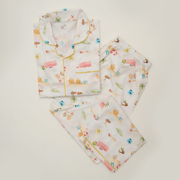 Tropical Days Pima Pajama Set For Kids