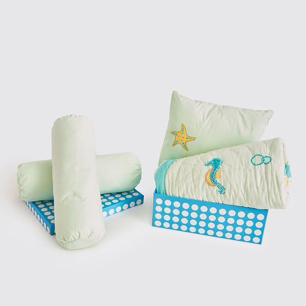 Night Night Crib Gift Set (Mermaids -Mint)
