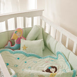 Night Night Crib Gift Set (Mermaids -Mint)
