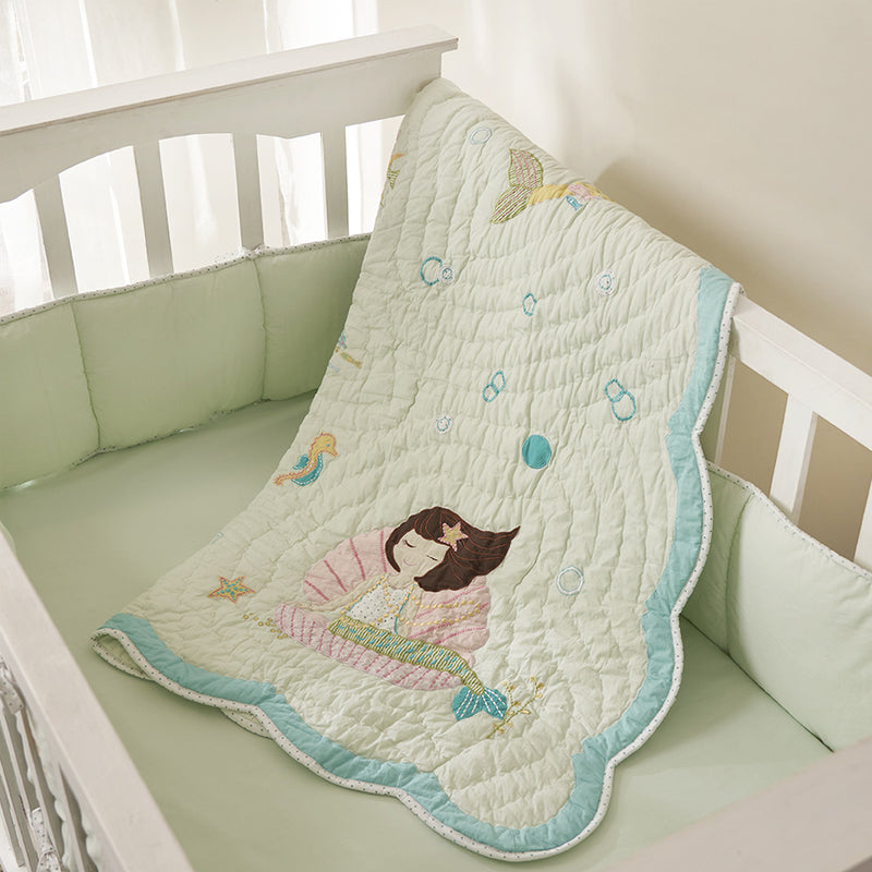 Snuggle Time Crib Gift Set (Mermaids -Mint)