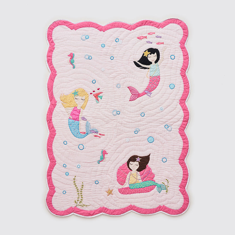 Mermaids Pink Quilt