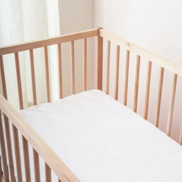 Pink Dots Crib Sheet