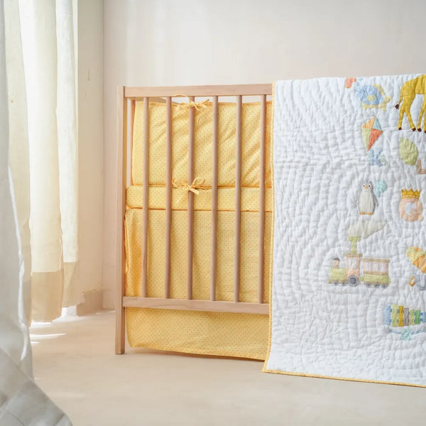 Orange Dot Crib Sheet