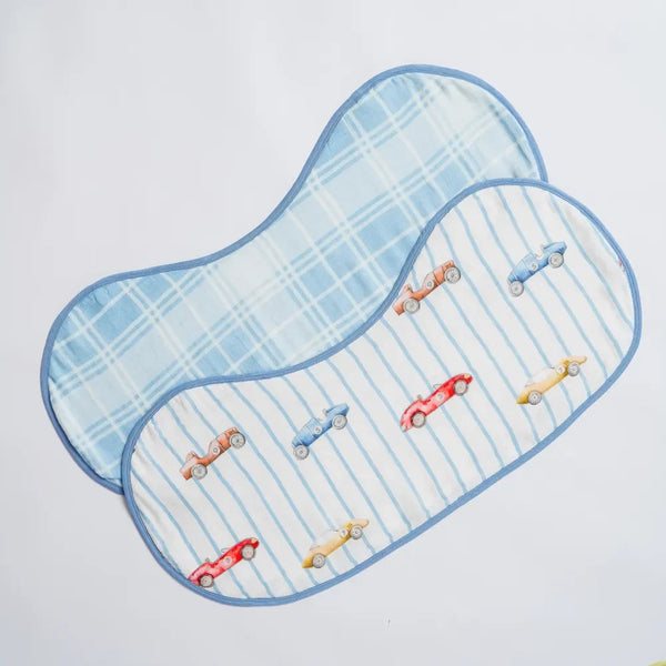 Vintage Racers Organic Burp Cloth/Bib Set
