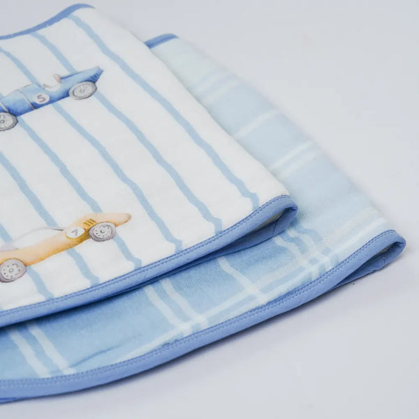 Vintage Racers Organic Burp Cloth/Bib Set