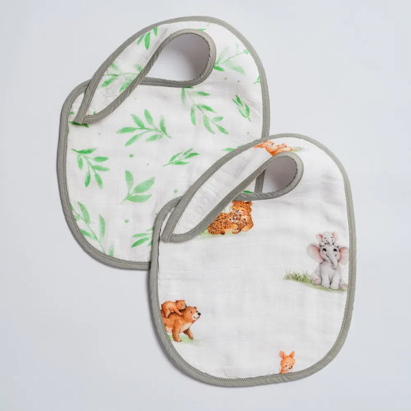Snuggle Safari Organic Bib Set