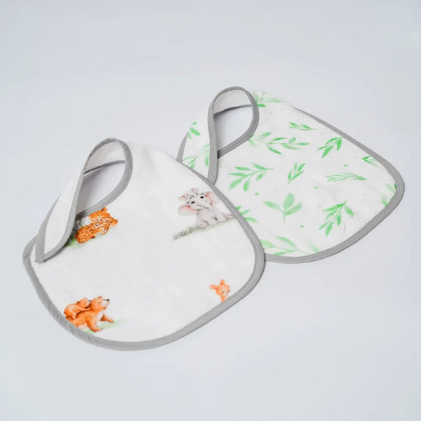 Snuggle Safari Organic Bib Set