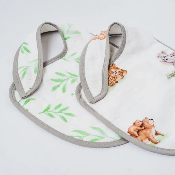 Snuggle Safari Organic Bib Set