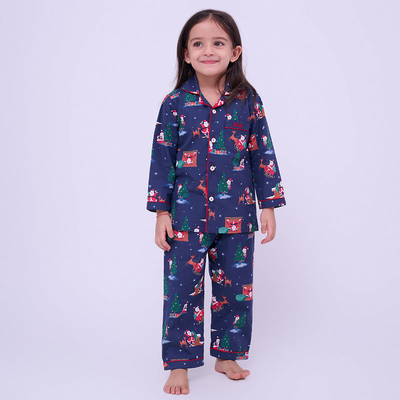 Santa’s Stopover Pajama Set For Kids