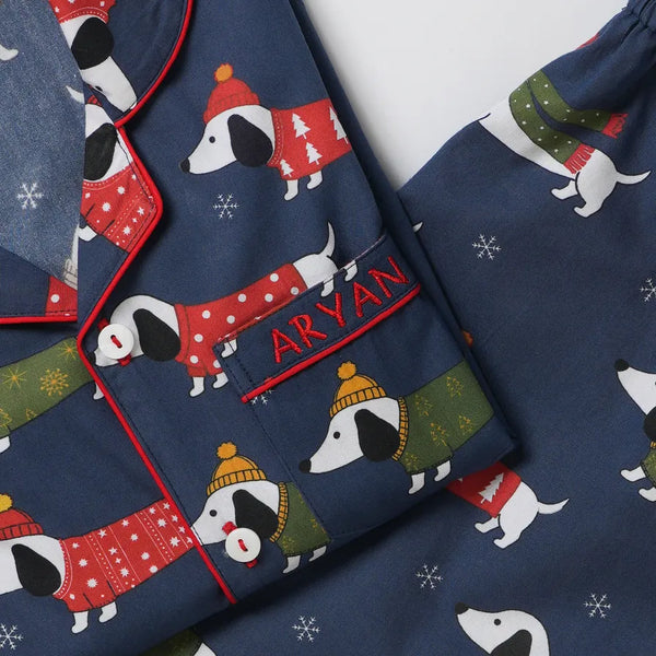 Men Holiday Puppy Love Pajama Set