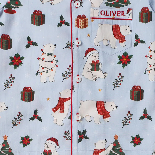 Men Snowy Bear Pajama Set