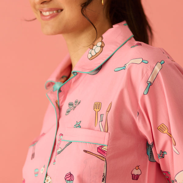Women Baking Pima Pajama Set