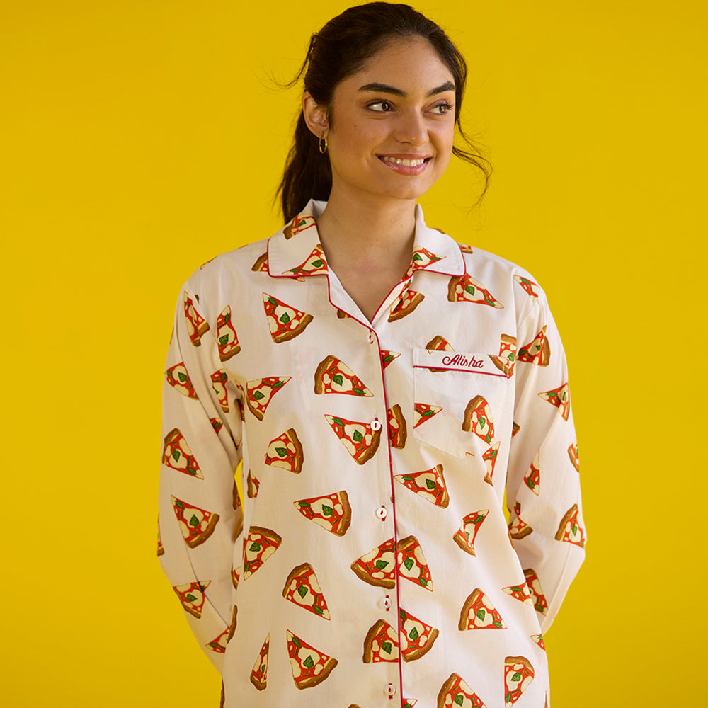 Women Pizza Party Pajama Set Pajamas for Women Little West Street