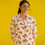 Women Pizza Party Pima Pajama Set