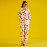 Women Pizza Party Pima Pajama Set