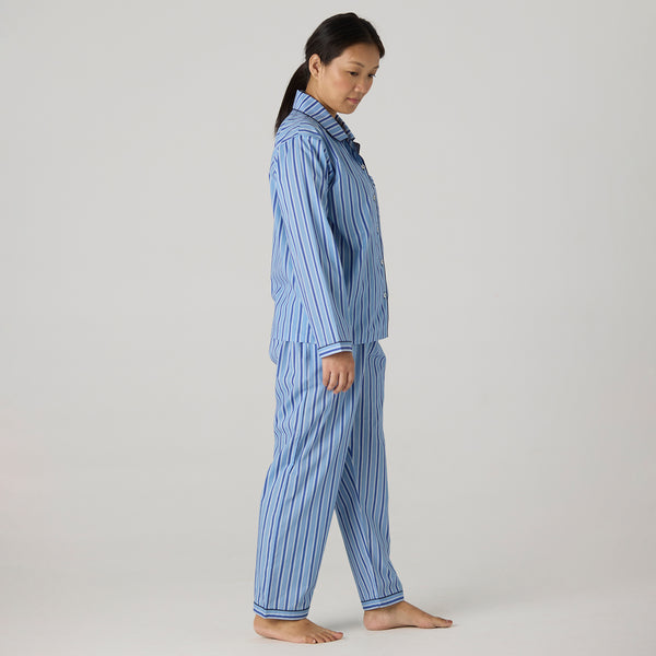 Women Nautical Striped Pima Pajama Set