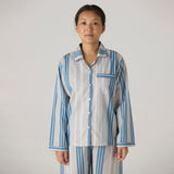 Women Coastal Striped Pima Pajama Set