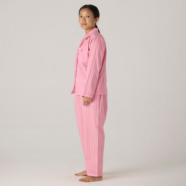 Women Candy Striped Pima Pajama Set
