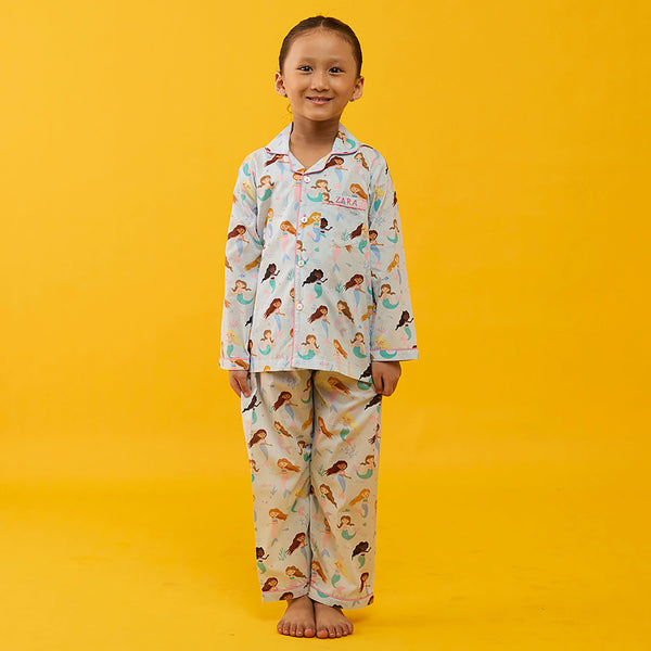 Mermaids Pima Pajama Set For Kids