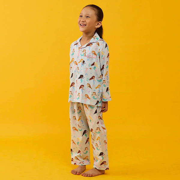 Mermaids Pima Pajama Set For Kids