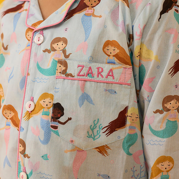 Mermaids Pima Pajama Set For Kids