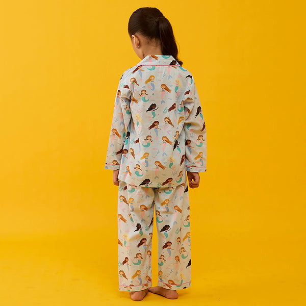 Mermaids Pima Pajama Set For Kids