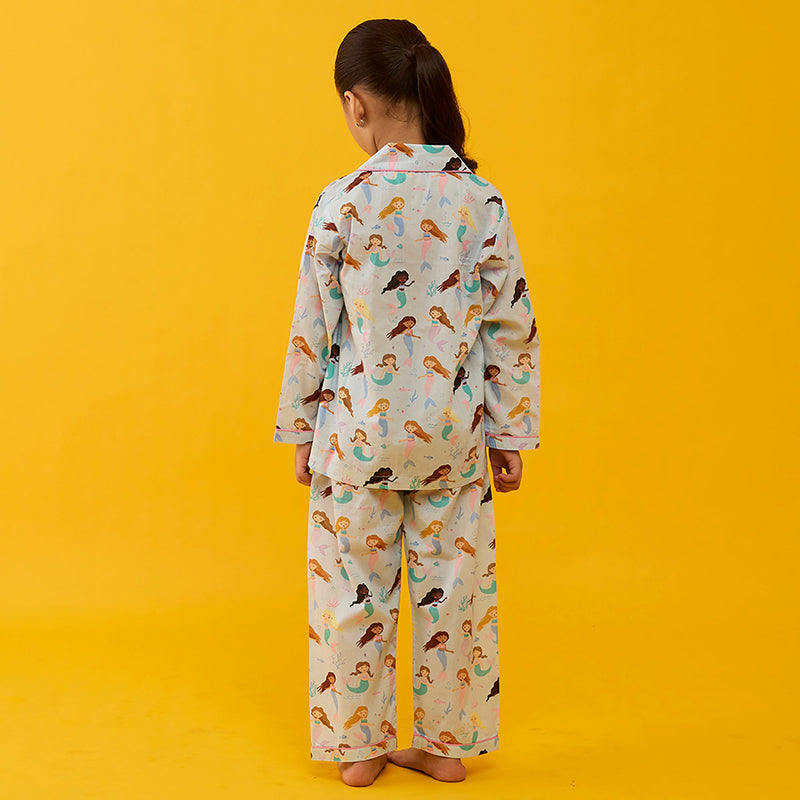 Mermaids Pima Pajama Set For Kids