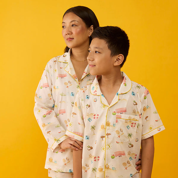 Women Tropical Days Pima Pajama Set