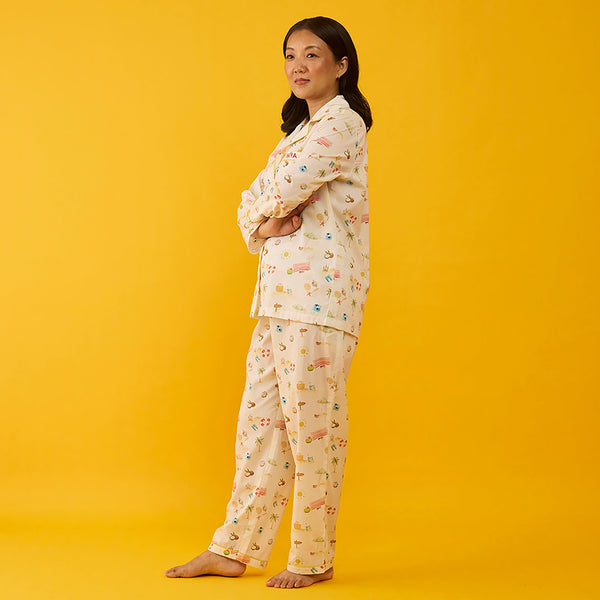 Women Tropical Days Pima Pajama Set