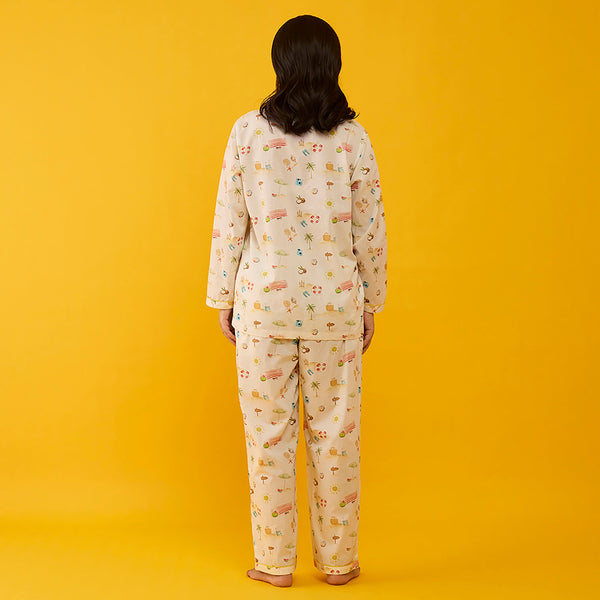 Women Tropical Days Pima Pajama Set