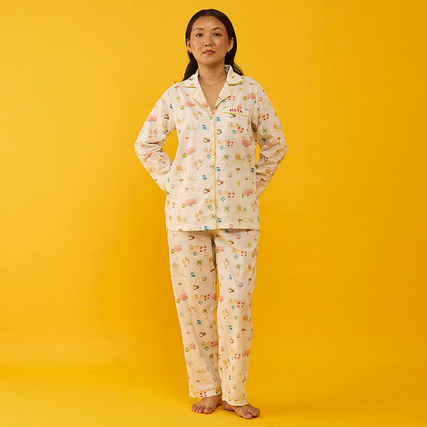 Women Tropical Days Pima Pajama Set