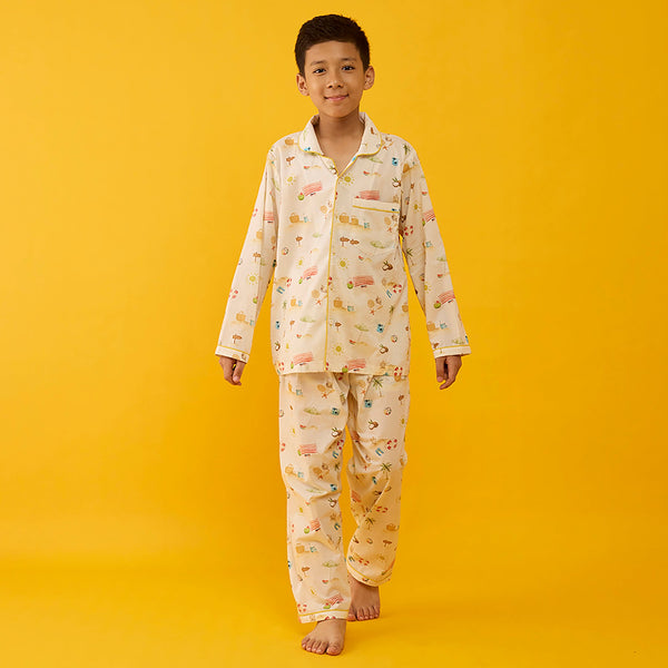 Tropical Days Pima Pajama Set For Kids