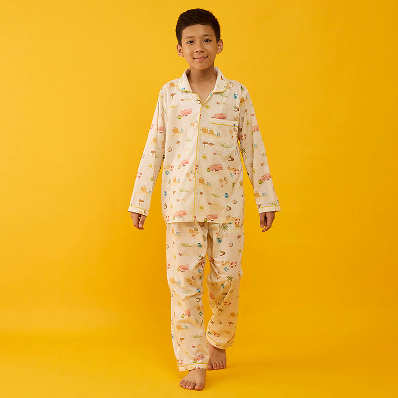 Tropical Days Pima Pajama Set For Kids