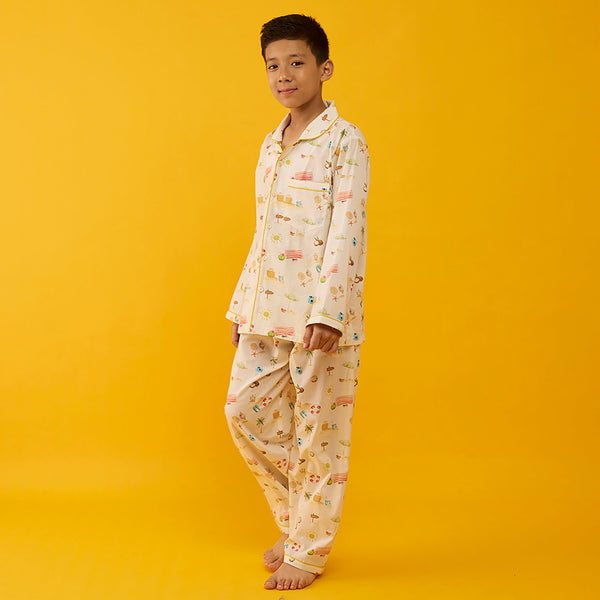 Tropical Days Pima Pajama Set For Kids