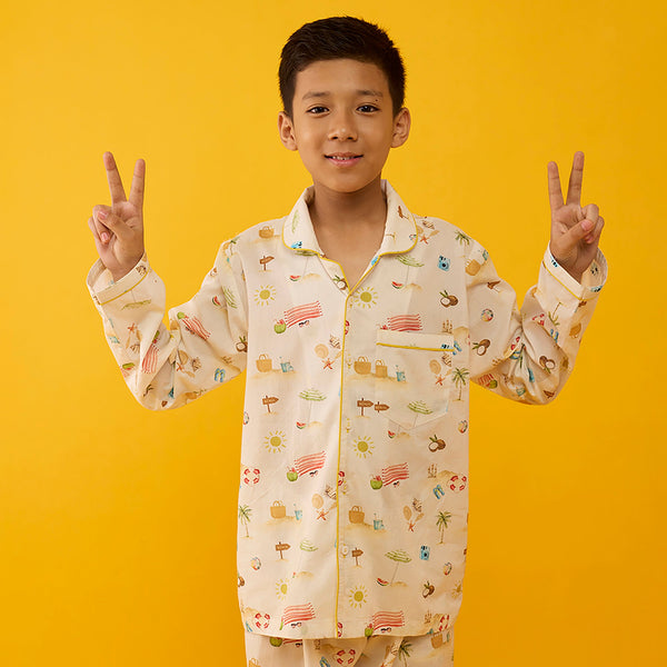 Tropical Days Pima Pajama Set For Kids