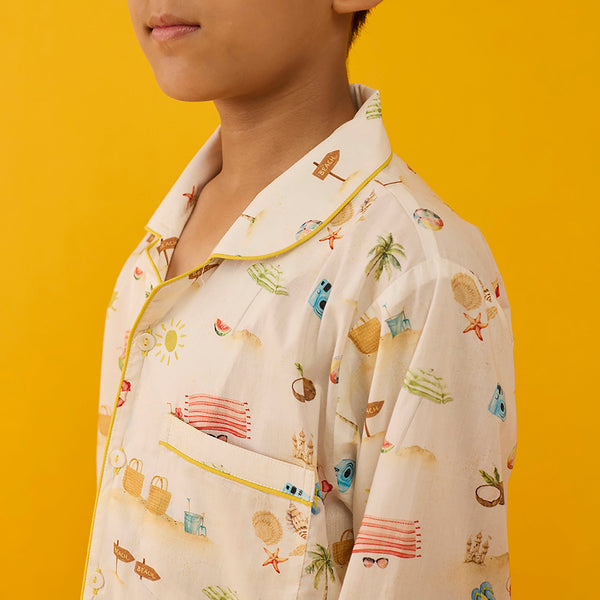 Tropical Days Pima Pajama Set For Kids