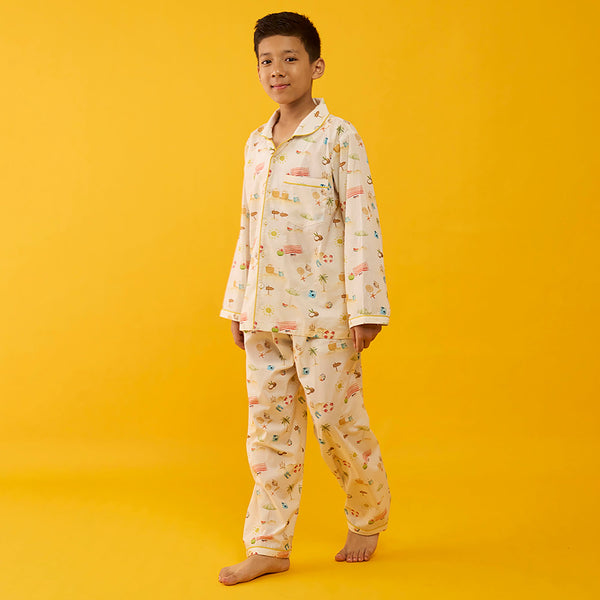 Tropical Days Pima Pajama Set For Kids