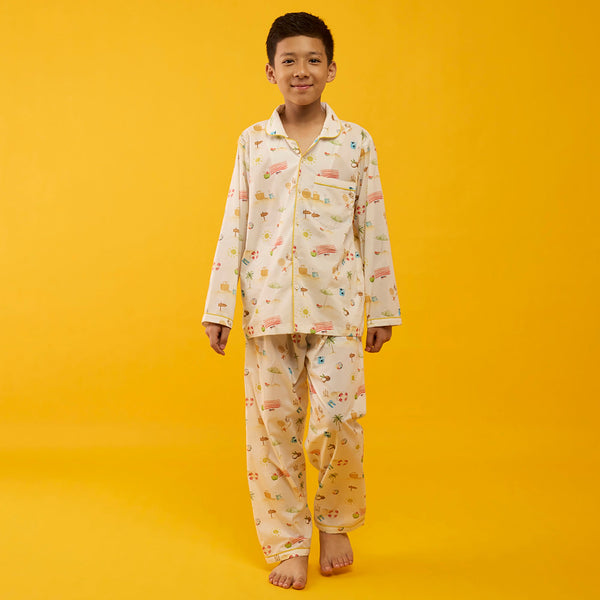 Tropical Days Pima Pajama Set For Kids