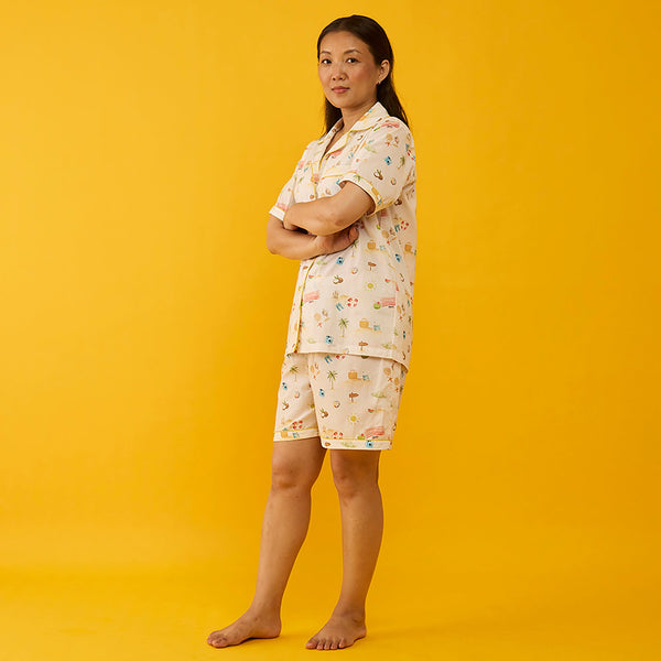 Women Tropical Days Pima Shorts Set