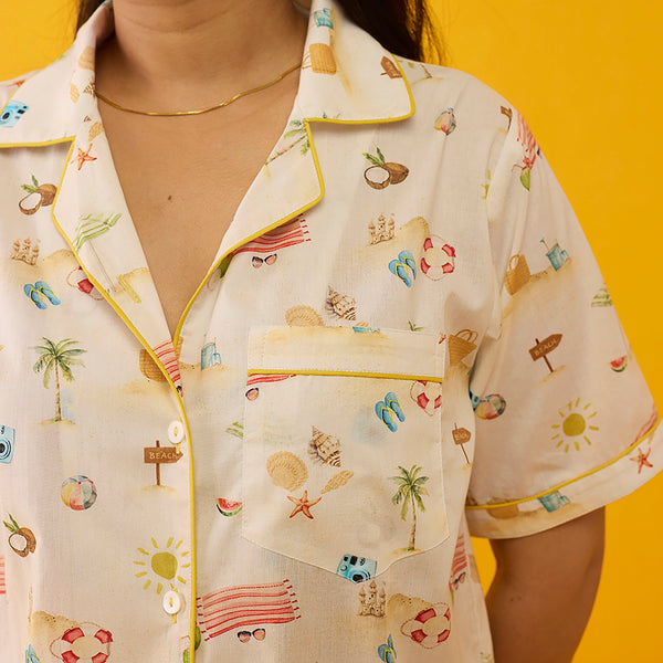 Women Tropical Days Pima Shorts Set