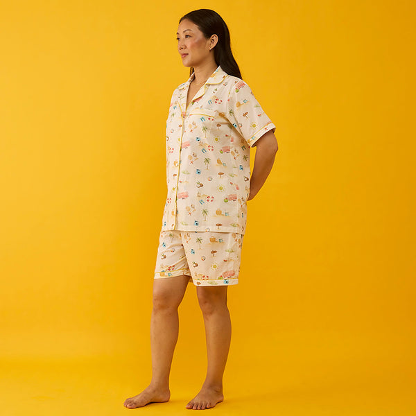 Women Tropical Days Pima Shorts Set