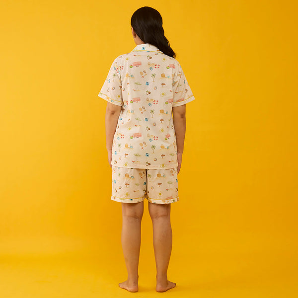 Women Tropical Days Pima Shorts Set