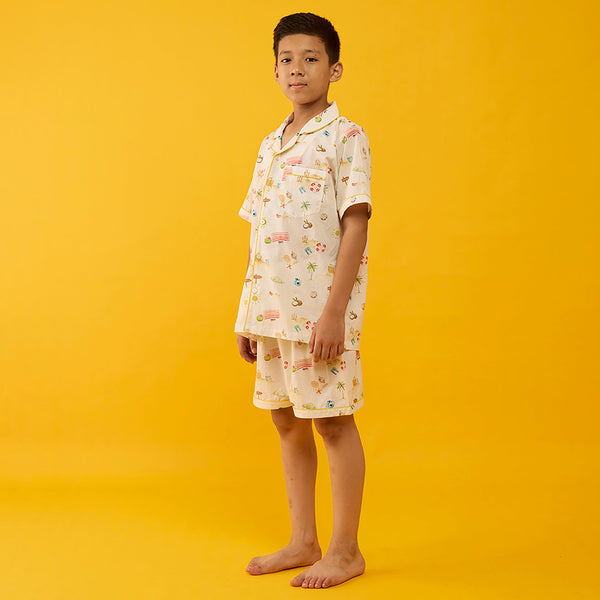 Tropical Days Pima Shorts Set For Kids